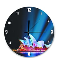 Cakatablo Sydney Opera Binası Gece Görünüş Duvar Saati