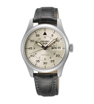 Seiko SRPJ87K1 Otomatik Deri Gri Krem Kadran 10 ATM 36 mm Erkek Kol Saati