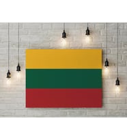 Litvanya Bayrağı Kanvas Tablo 40x55cm Dekoratif Tablo