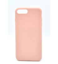 iPhone 7 Plus / 8 Plus Uyumlu Düz Renk Esnek Yumuşak Silikon Kılıf  Rubber Pembe