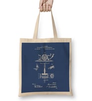 Phonograph Patent Blueprint Thomas Edison Bez Çanta Uzun Saplı