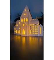 Ev Tealight Mumluk Modern Kış Evi Konsol Süsü Dekoratif Obje Camları Açık Geniş Ev