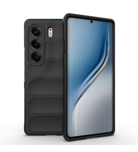Lexroo Tecno Camon 40 Pro Kılıf Esnek TPU Oyuklu Arka Yüzey Tasarımlı Etnik Silikon Kılıf - Siyah