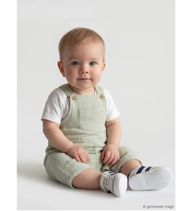 LCW baby Yeşil Erkek Bebek Salopet Ve Tişört