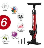 KOBB KB3848 87 PSI Analog Basınç Göstergeli Taşınabilir El Pompası
