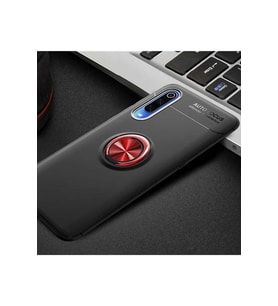 Samsung Galaxy A70 Uyumlu Kılıf Zore Ravel Silikon Kapak (Siyah-Kırmızı)