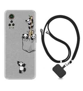 General Mobile GM 21 Pro GM 22 Pro Plus Kılıf Boyun Askılı Silikon Pandalar 1798