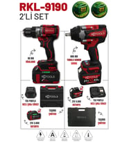 RKL-9190 BORDO 2'Lİ SET 90 NM VİDALAMA 800 NM SOMUN SIKMA