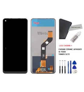 Tecno Spark 7T PRO Uyumlu Lcd Ekran Dokunmatik Servis Lcd + B-7000 + TAMİR SETİ