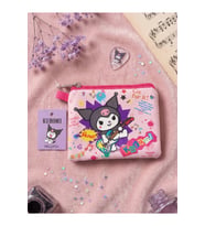 Kuromi & Hello Kitty Lisanslı Deri Para Çantası Cüzdan 10,5x8,5 cm