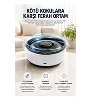 Mey İthalat® Küllük Duman Giderici Temizlenebilir Elektronik Pilli