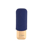 S.T. Dupont Gold - Lacivert İkili Deri Puro Kılıfı 183274