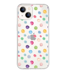 PrintiFy Apple  iPhone 13 Mini ile Uyumlu 1mm Slim Fit Water Color 6 Baskılı Şeffaf  Kılıf
