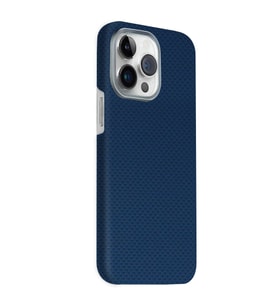 Northcity iPhone 15 Pro Max ile Uyumlu Volt MagSafe Kapak - Mavi Kevlar Desenli Darbe Emici Telefon Kılıfı