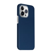 Northcity iPhone 15 Pro Max ile Uyumlu Volt MagSafe Kapak - Mavi Kevlar Desenli Darbe Emici Telefon Kılıfı