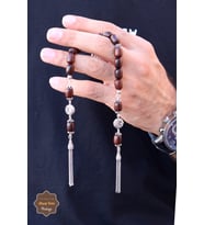 Kapsül Kesim Gümüş Püsküllü Çekoslovakya Sıkma Zaza Kehribar Tesbih 201024546
