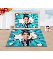 BK Gift Kişiye Özel Erkek Mezun Karikatürlü 1000 Parça Profesyonel Puzzle-1