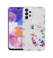 Galaxy A33 5G Kılıf Desenli Sert Silikon Zore Mumila Kılıf White Cat