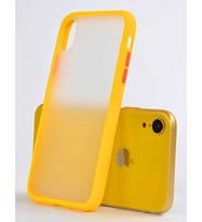Apple iPhone XR 6.1 Mat El İz Tutmaz Anti Shock Kaliteli Kılıf (Sarı)