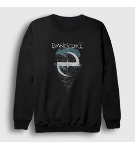 Presmono Unisex Siyah Logo V3 Evanescence Sweatshirt 383891tt