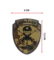 Komando Yazılı Kabartmalı Plastik Cırtlı Arma Patch