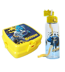 Batman Yemek Kabı + 500 ml Suluk Batman Beslenme Kabı - Lisanslı Batman Yemek Kabı Beslenme Çantası (Karışık)