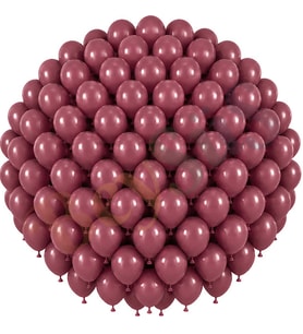 Rosewood Renk Lateks Retro Balon (30 cm) - 100 Adet