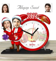 Kişiye Özel Ahşap Saat-Yeni Yıl Hediyesi Sevgili-1