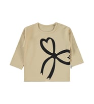 Civil Baby Fiyonk Baskılı 6-18 Ay Sweatshirt - Bej (Taş)