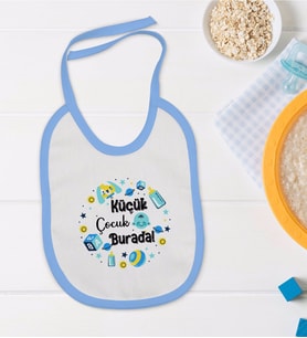 BK Kids Mavi Bebek Mama Önlüğü - Model 183