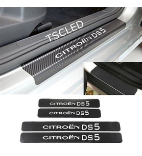 DS5 Karbon Kapı Eşiği Kaplama Sticker Yapıştırma (4 Adet) zz26