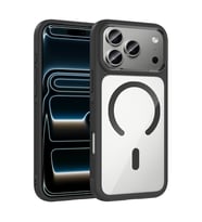 iPhone 17 Pro Kılıf M-Safe Şarj Özellikli Metal Kamera Çerçeveli Tiko Kılıf (Siyah)