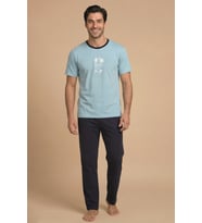 Mirano 8109 Penye Erkek Yazlık Kısa Kollu Cepli Pijama Takımı