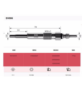 SVAC AUDI A2-A3-A4-A6- 1.9 TDI KIZDIRMA (ISITMA) BUJİSİ TAKIMI 4