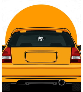 On Off Switch Sticker Etiket 2 Adet 12x14CM