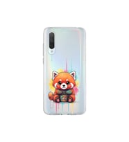 Xiaomi Mi 9 Lite ile Uyumlu Splash Tilki Tasarımlı Şeffaf Silikon Kılıf