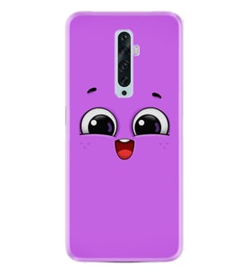 Oppo Reno 2Z 4 Lite 4 Pro 5 6 7 A31 Kılıf Desemli Silikon Purple Sweety 1717