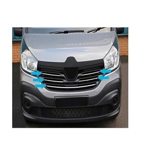 Renault Trafic 2015- Üzeri Uyumlu Krom Ön Panjur 5 Parça Paslanmaz Çelik