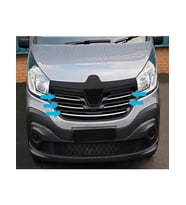 Renault Trafic 2015- Üzeri Uyumlu Krom Ön Panjur 5 Parça Paslanmaz Çelik
