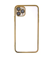 Iphone 11 Kılıf Lensli Silikon - Gold