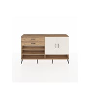 Arges Konsol 4 Raflı 2 Çekmeceli 2 Kapaklı 176x30x99 Çam-Aytaşı/Çam