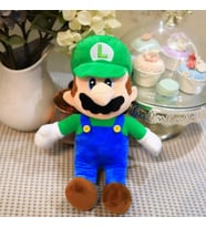 İthal Kadifemsi Kumaş Süper Mario Luigi Peluş Oyuncak 27 Cm Uyku Oyun Arkadaşı Orta Boy Yeşil