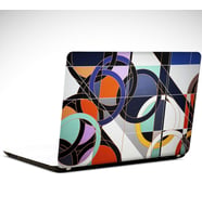 Soyut Daireler Renkli Laptop Sticker 15.4 inch (37X26CM)