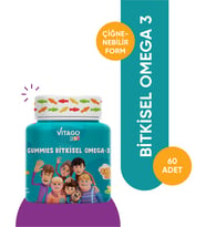 Vitago Kids Gummies Bitkisel Omega-3 İçeren Çiğnenebilir Form Takviye Edici Gıda