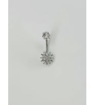 Çiçek Detaylı Göbek Piercing - Pg0088