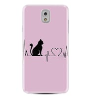 Samsung Note 3 4 5 8 9 20 Ultra 10 Lite Kılıf Desenli Silikon Pink Cat Heart 1303