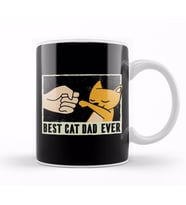 Best Cat Dad Ever Funny Cat Daddy Father Day Vintage 09 Kupa Bardak Porselen
