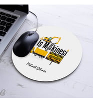 İsimli İş Makinesi Operatörü Yuvarlak Mousepad