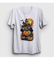 Presmono Unisex Beyaz Haunted House V2 Halloween Cadılar Bayramı T-Shirt 500678tt