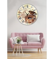 Bilge Retro Tasarımlı Duvar Saati 35 X 35 Cm (Baskılı)